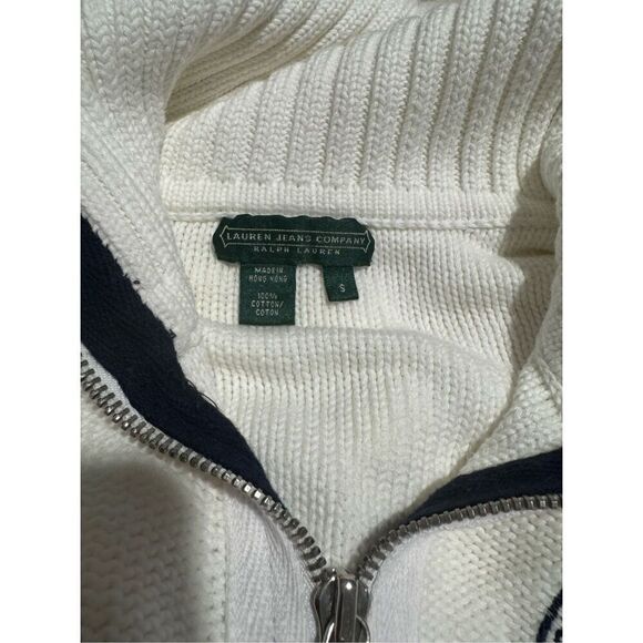 Lauren Jeans company heavy sports preppy style knit sweater S - Picture 9 of 11